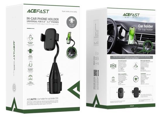 ACEFAST D24 Car Phone Holder Automobile Cup Holder Mount Phone Stand Bracket - Black